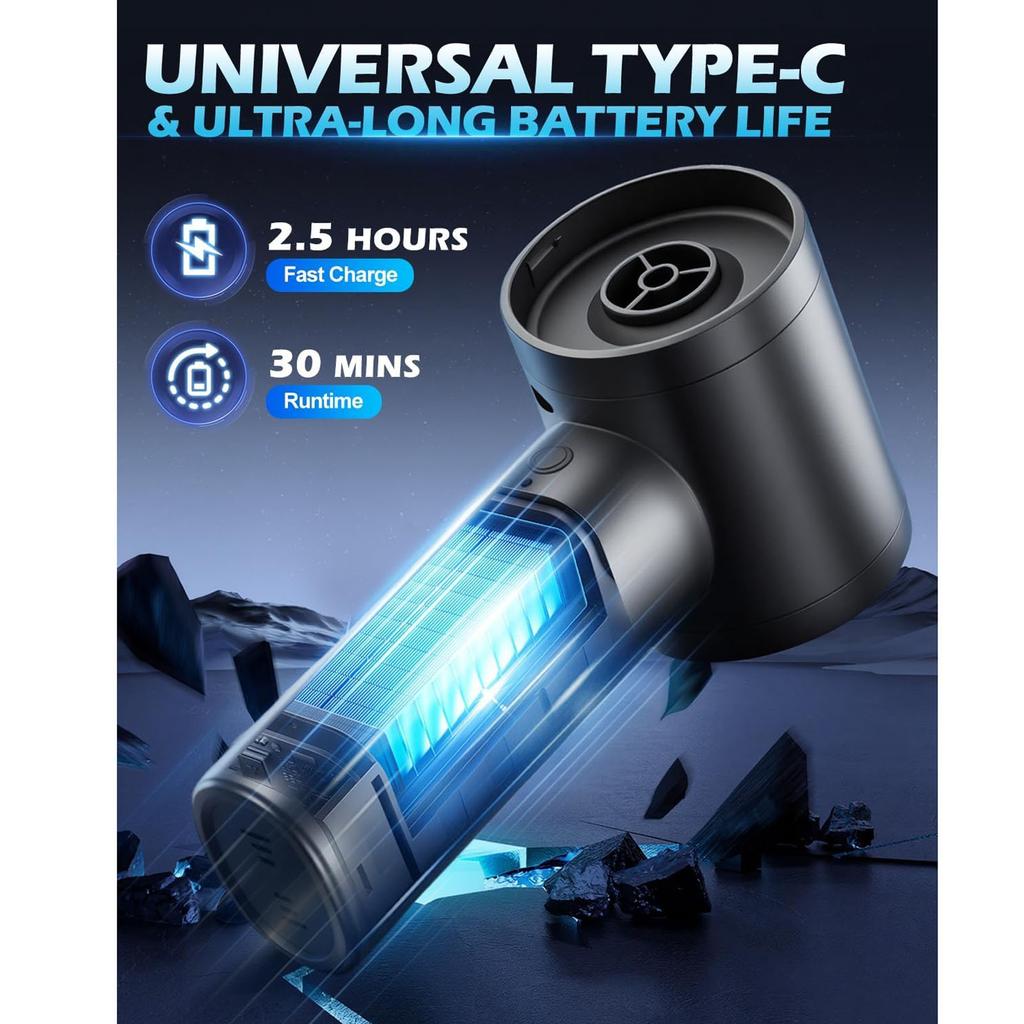 Handheld Car Vacuum Cleaner, 15000PA Car Vacuum Cleaner , High Power Handheld Vacuum Cordless Rechargeable With Multi-Nozzles, Portable