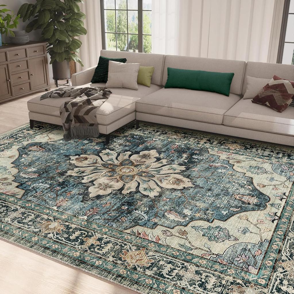 Turkish Ethnic Style Carpet Persian American Vintage Living Room Sofa Coffee Table Floor Cushion Bedroom Bedside Blanket