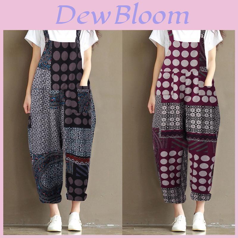 Premium Boho Women Sleeveless Bandage Jumpsuits Casual Floral Overalls Rompers With Timeless Charm