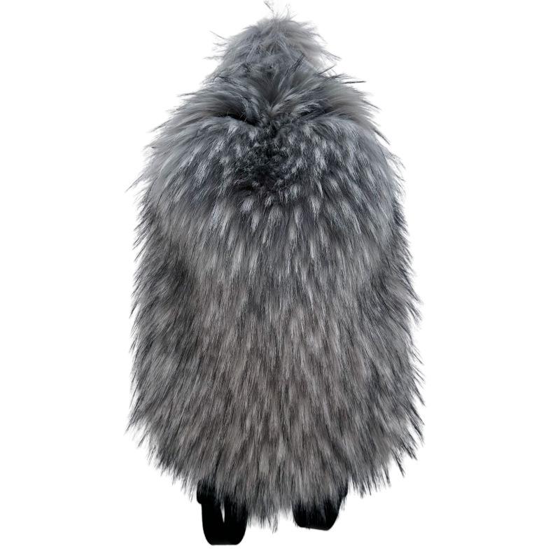 Women Fashion Faux Fur Backpack Cute Plush Travel Bag Stylish Fuzzy Daypack For Daily Use