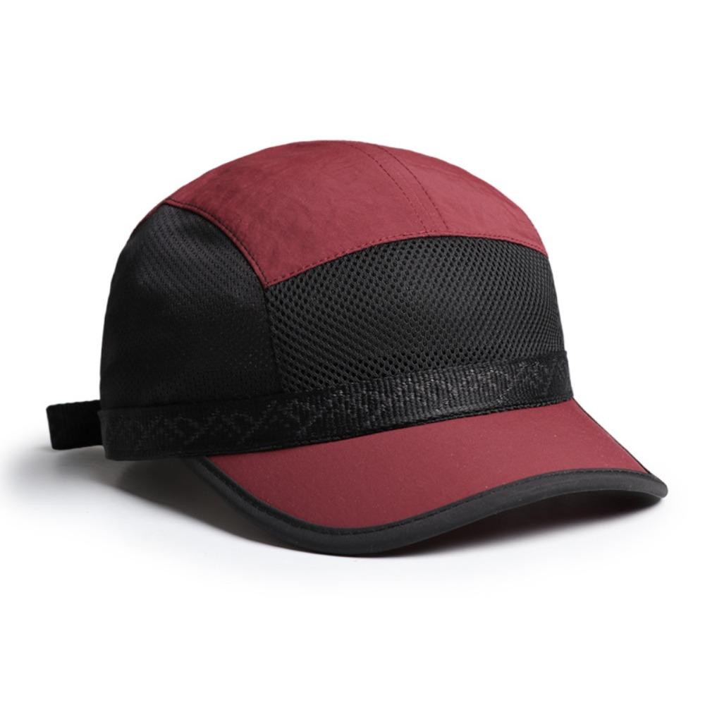 Short Brim Mesh Baseball Cap Retro UV Protection Cap Casual Sun Visor Cap Unisex