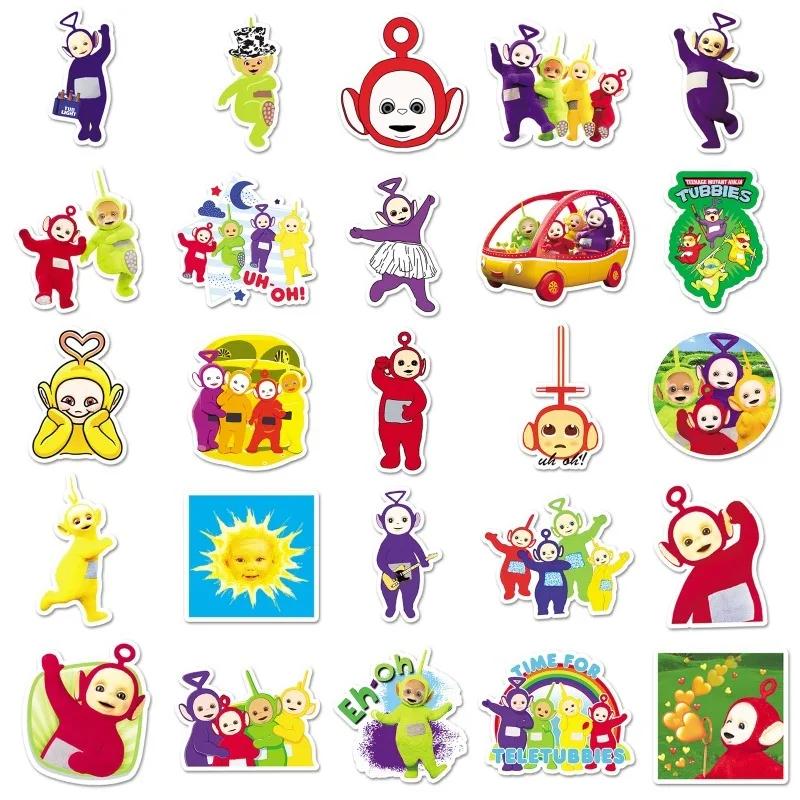 50pcs Cartoon Anime Cute Teletubbies Cartoon Stickers Luggage Laptop Scooter Mobile Phone Car Sticker