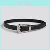 Fashion Women Pu Belt With Round Metal Buckle For Business Casual Office Wear