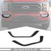 For - Ford F150 F-150 Gloss Black Front Fog Light Lamp Strips Cover Trim