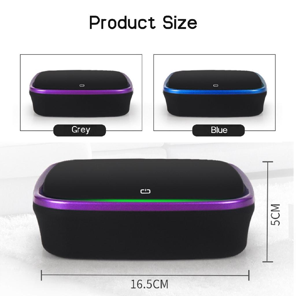 Car Air Purifier 5V Negative Ions Air Cleaner Freshener Auto Mist Maker Pm 2.5 Eliminator Car Charger for Car Home