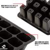 COLORBIRD Seed Starter Pots, 12 Holes, Set of 3, for Flowers, Seedlings, and Herbs, Stylish Gardening Supplies, Black