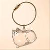 1PC Memorial Pet Fur Storage Pendant Transparent Cat Storage Keychain Cat Hair Preservation Keyring Accessory Cat 5x4cm