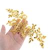 2Pairs Gold Embroidery  Lace Motif Flower  Crafts