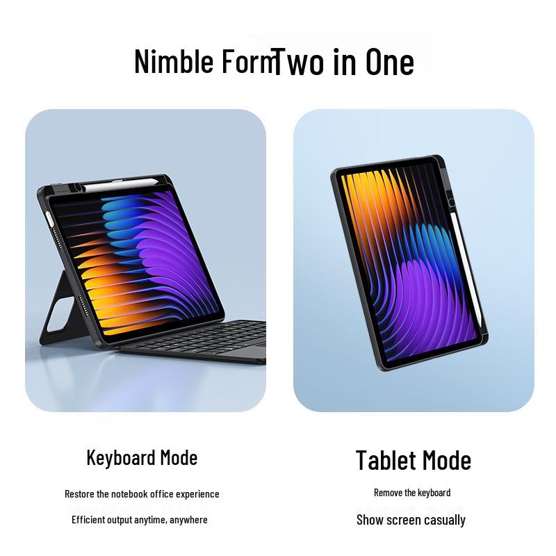 Jiuqi Wireless Split Keyboard Case for Xiaomi/Redmi Tablets 7/8