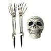 Halloween decorations, venue layout props, skulls, skeletons, ghosts on the ground