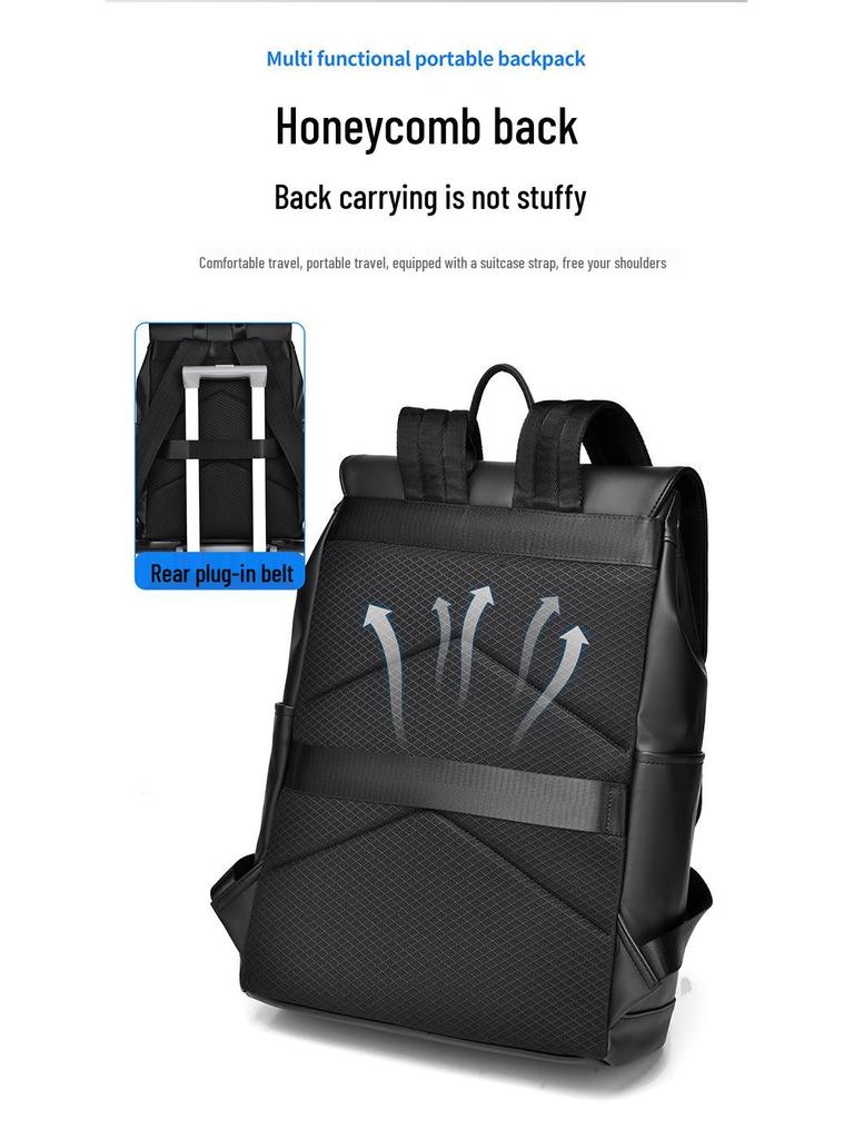 Men's Cross-Border Water-Resistant Laptop Backpack for College and Travel
