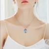 Fashion MOM Necklace Rose Heart Crystal Pendant Engagement Necklaces For Women MOM Jewelry Accessories Birthday Anniversary Gift