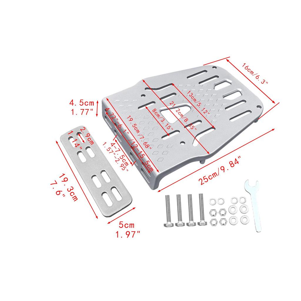 Electric Bike Trunk Bracket Mounting Base Plate Modification Mounting Rack