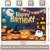 2D Flat Banner, 1 Halloween Birthday Card, Creepy! Background Cloth, Photo Background Partyzyc