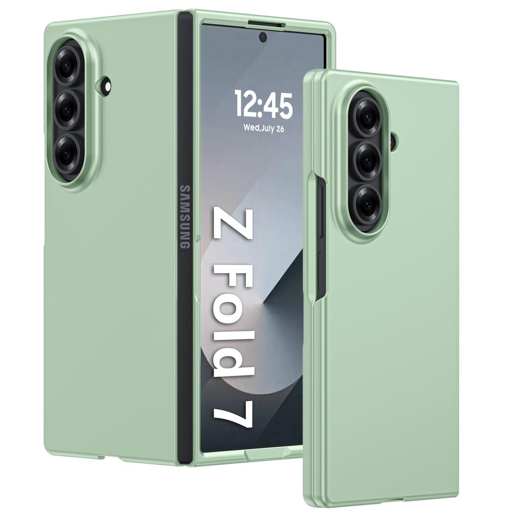 Ultra-Thin Luxury Protective Cover for Samsung ZFold7 Foldable Matte Skin Feel Oil Spray Leather Case with Shockproof Feature