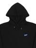 [Unisex] Baseball Blue Logo Embroidered Hoodie_Black