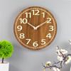 Wooden Glow In The Dark Clock, 12 Inch Silent Non-Ticking, Energy-Absorbing Luminous Wall Clock For Bedroom Living Room-A87Q