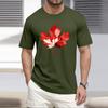 Heren -hals Casual Bedrukt Kortmouwig T-shirt Top