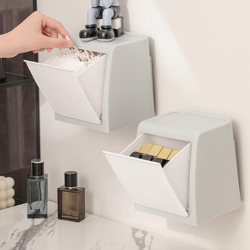 Wandmontierte Aufbewahrungsbox Perforationsfrei Badezimmer Badezimmerwand Klappbarer Eimer Aufbewahrungsbox Für Damenbinden Und Papierhandtücher