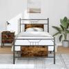 VidaXL Cadre de lit sans matelas chêne fumé 90x200cm bois d'ingénierie 4106754