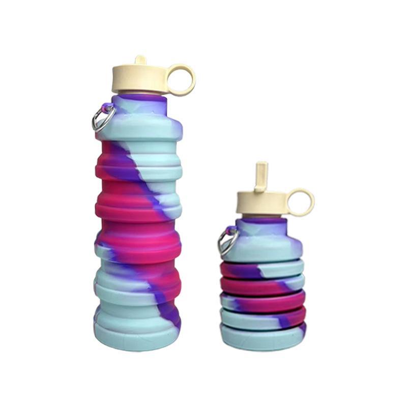 Silicone Folding Water Cup 500ml - Large Capacity Sports Outdoor Kettle