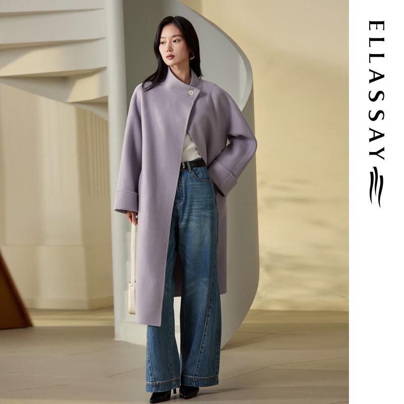 

ELLASSAY Women s Merino Wool Long Shawl Coat M