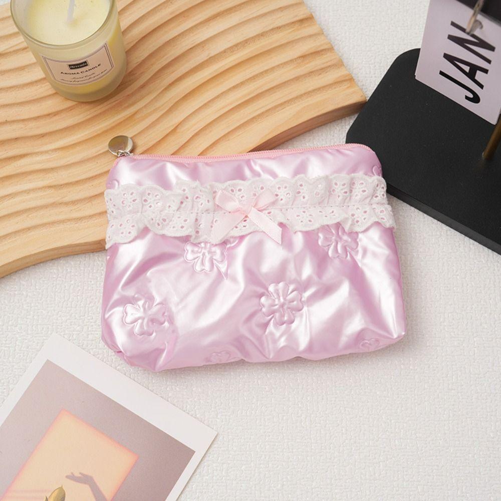 New Butterfly Lace Coin Purse Large Capacity Multipurpose Storage Bag Portable Earphone Bag Women