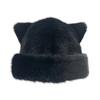 Winter Hat Solid Color Bear Ear Decor Windproof Warm Knitted Hat Lightweight Breathable Thermal Hat Cold Weather Headwear