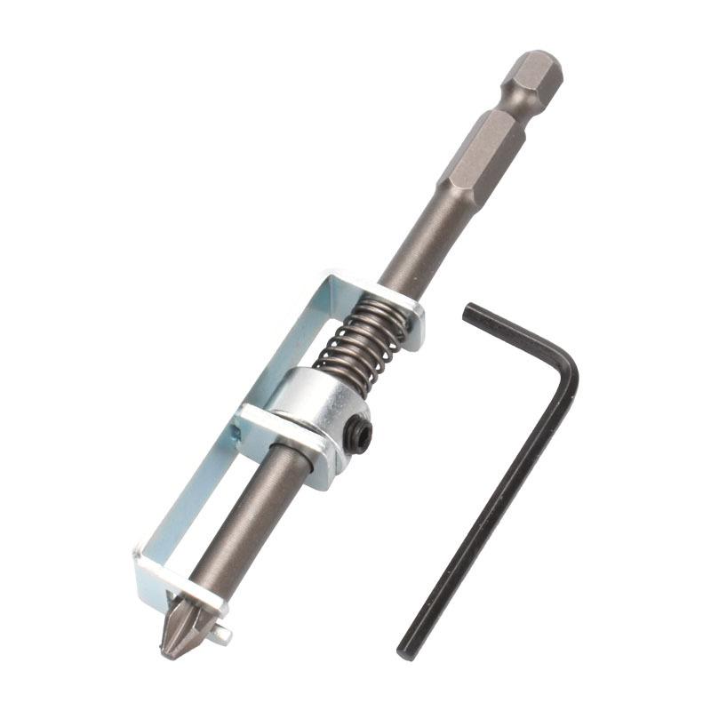 Spring-Loaded Magnetic Cross Screwdriver Bit - Anti-Slip Tool for Woodworking, Hand and Air Drills