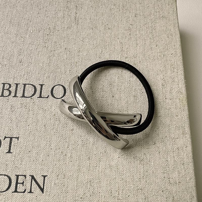 2024 New Metal Irregular Golden Color Hair Bands Elastic Hair Scrunchies Hair Rope Headbands Women Girls Hair Accessories Gifts