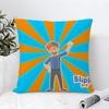 Cartoon Blippi Kids Cute Cushion Cover Throw Pillow Soft Short Plush Cozy Durable Colorfast For Sofa Bedroom Home Decor Gift