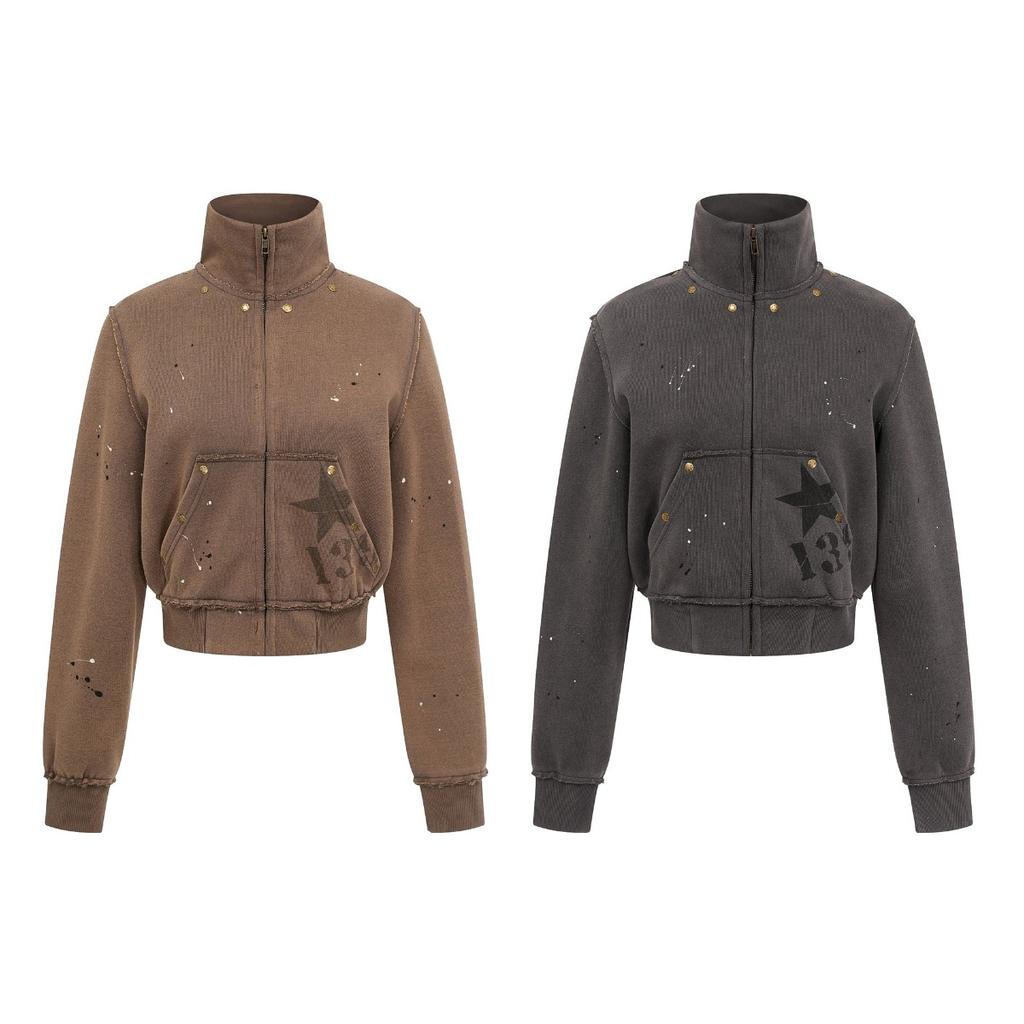 VAYLA American Retro Zipper Jacket Women's Casual Spring Autumn Coats Street  Fashion