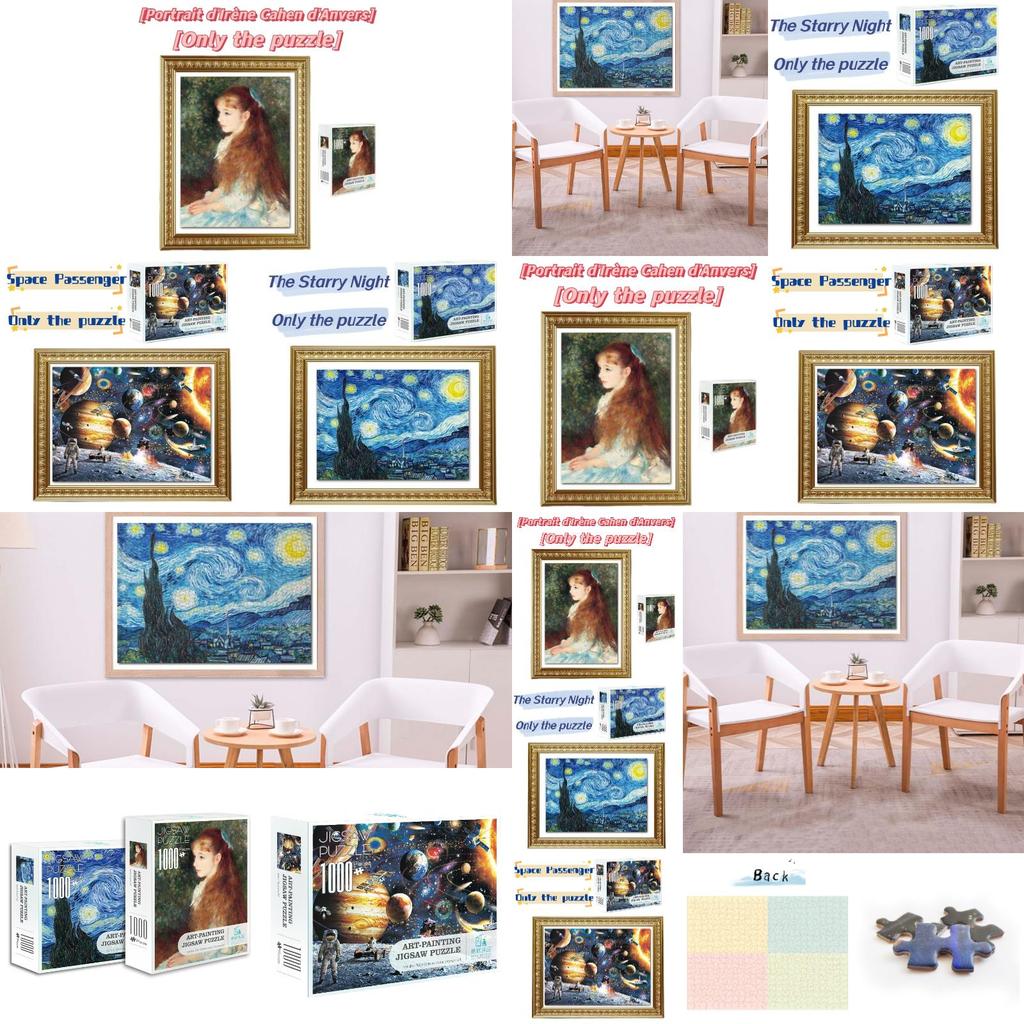 High-difficulty 1000-piece Jigsaw Puzzle With Classical Paintings Smooth Edges And Soft Colors
