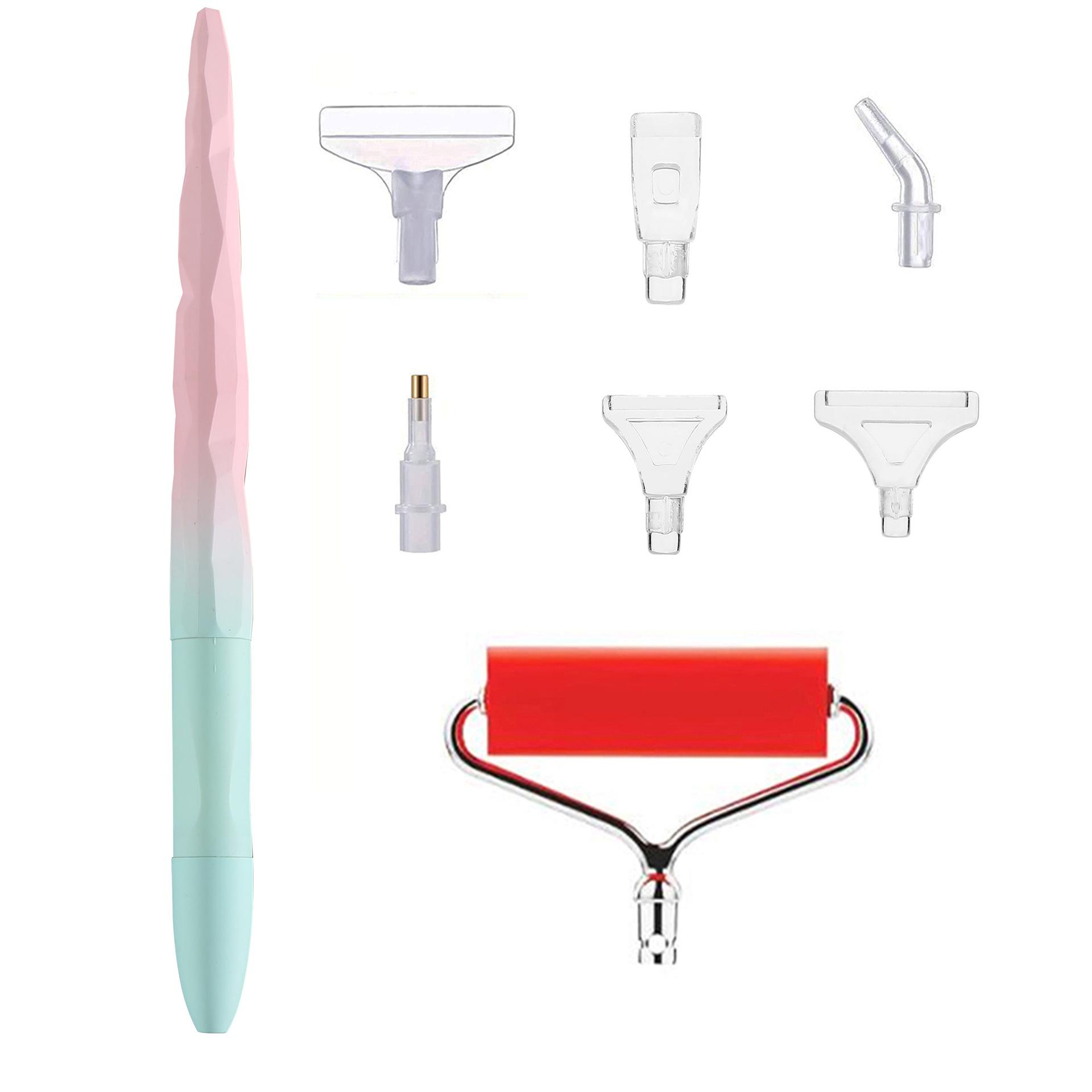 

Інструмент для алмазної вишивки 5D Ручка-дрил з пластиковими насадками Ролик Набір для DIY Аксесуари для алмазної вишивки зелений