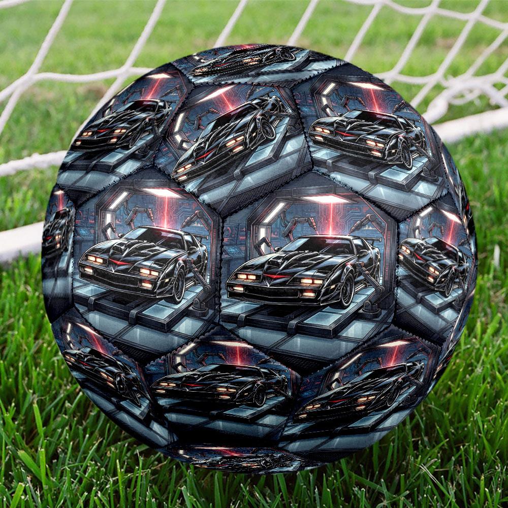 Knight Rider Print Size 5 Soccer Ball, Standard Match Football for Sports Game and Team Practice, Ideal Gift for Soccer Fans