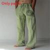 Casual Pants For Men With Printed Cotton Linen Fabric For Spring Urban Style Comfort