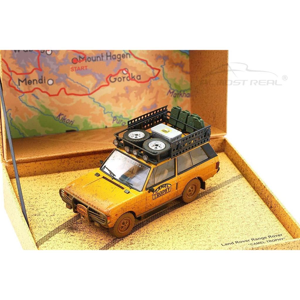 Almost Real   Range Rover "Camel Trophy" 1982 Papua New Guinea - Dirty Edition 1/43 Scale Diecast Model Car, Collectible 410110