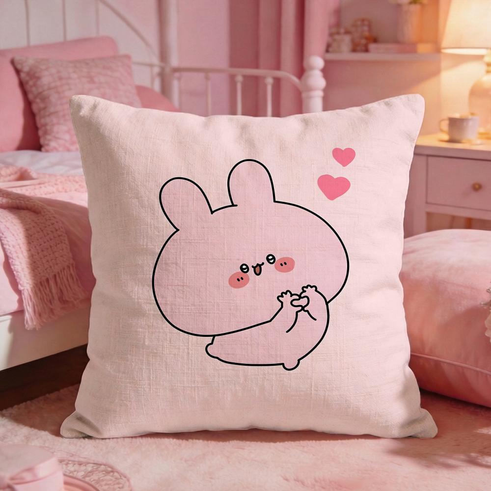 Asamimichaan AAsleeps Cute Cushion Cover Premium Comfort Reversible Pillow Cove Two In One Design For Any Room  Car Interior