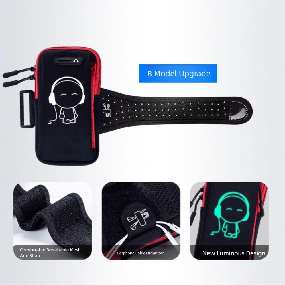 Staubdichte Handy-Handgelenktasche Stoßfeste Sport-Armtasche Leuchtende Lauf-Handytasche Radfahren