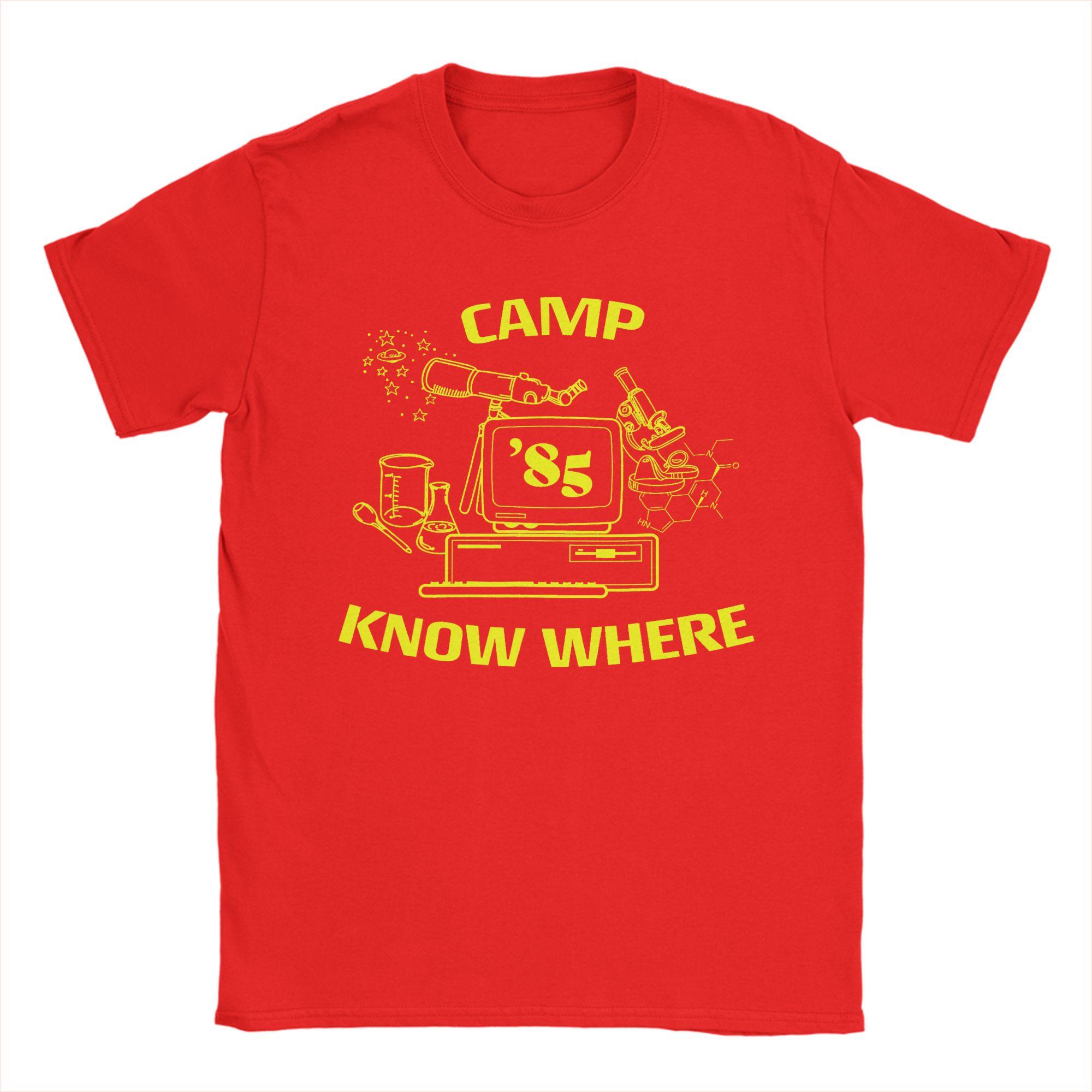Horror TV Series SStranger Camp Know Where 85 T Shirts Unisex Pure Cotton Hipster TShirts Round Collar Clothes Birthday Gift S