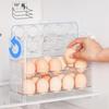 Automatic Flip Egg Storage Box - Kitchen Egg Tray & Duck Egg Holder for Refrigerator Side Door