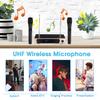 Black/Gold UHF Professional Wireless Microphones System  2Channel LCD Dual Cordless Handheld Mic Karaoke KTV Stage Party Speech