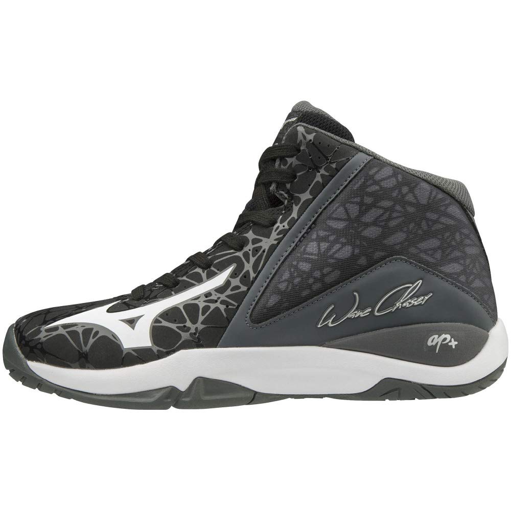 

Mizuno Wave Chaser Basketball Size 2E (current model) Kids Shoes, Black/White/Dark Gray, 22.5 cm,