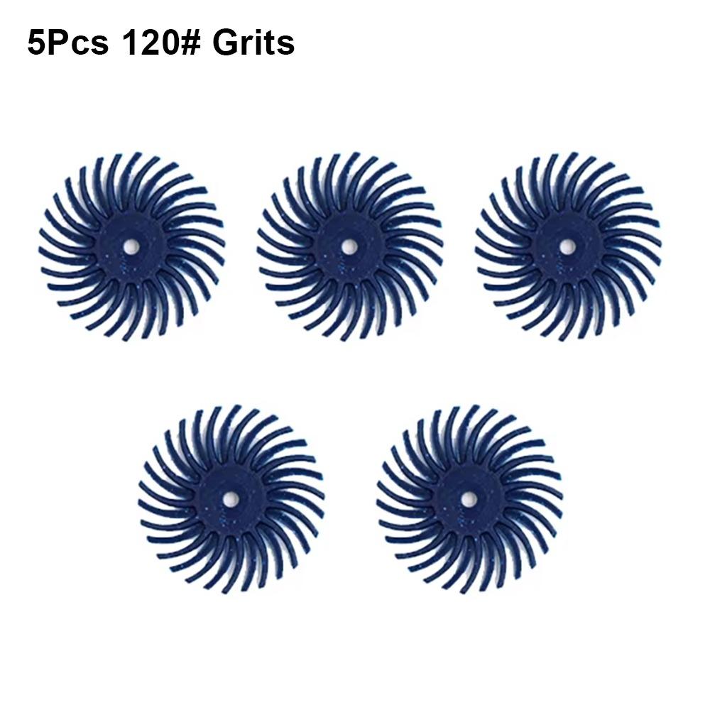 

5Pcs 25mm Radial Gap Polishing Grinding Head 2.35/3mm Shank Abrasive Brush Bristle Disc Slit Detail Polishing Wheel