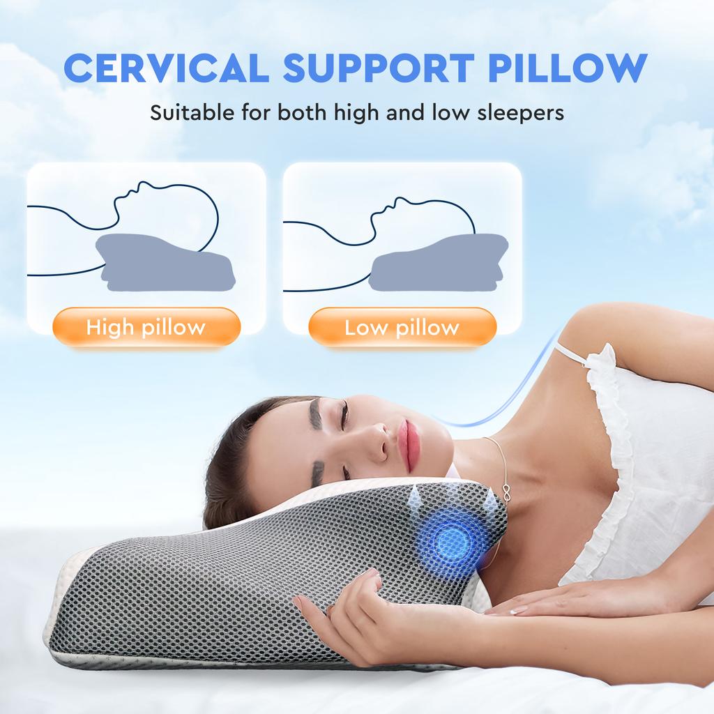 Butterfly Sleep Memory Pillow Slow Rebound Comfortable 2 in 1 Ergonomic Sleep Pillow Cervical Orthopedic Neck Bed Pillow Beding