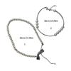 Fashion Elegant Metal Bowknot Tassels Necklace Pearl Beaded Clavicle Chain Choker Necklace Statement Jewelry Neck Chain
