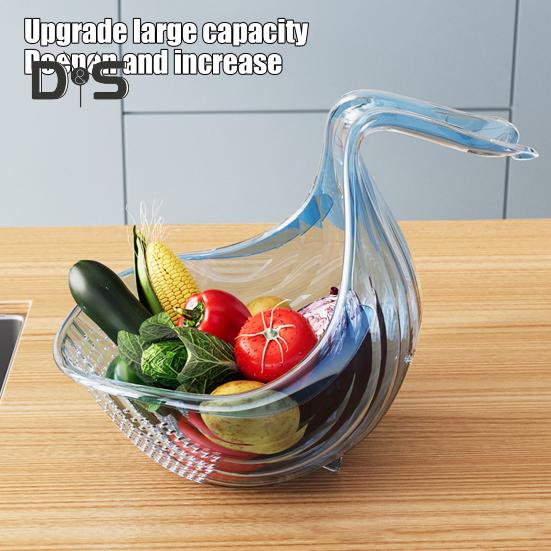 Panier à légumes avec poignée, de qualité alimentaire, sans BPA, multifonction, pour le lavage des fruits et légumes, avec trous de drainage