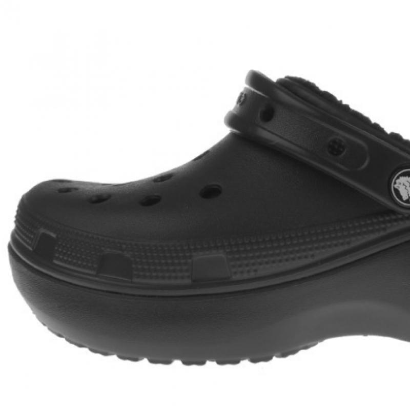 Crocs Classic Platform Lined Clogs Tulle 207938 001 Black