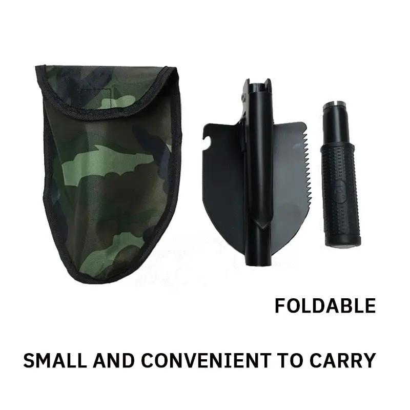 Ingeniørspade Militærspade Utendørs Multifunksjonell Sammenleggbar Militærspade Kjøretøy Camping Fiske Spade Hakke