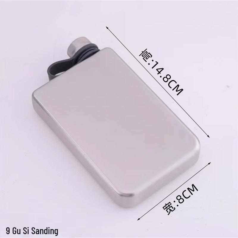 9oz Stainless Steel 304 Food Grade Hip Flask - Square, Thickened, Portable, Outdoor Barware.